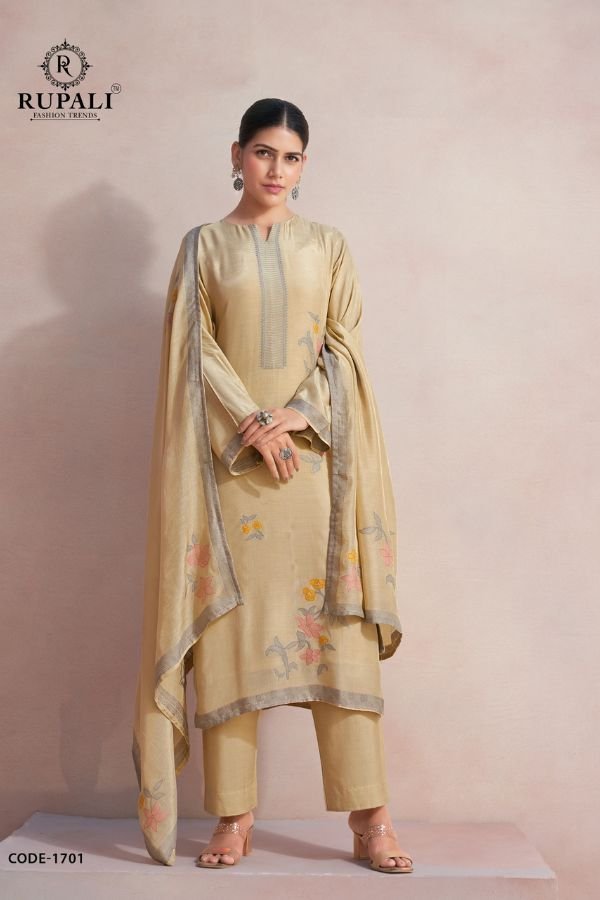 Rupali Fashion Vaani Muslin Meenakari Salwar Suit 1701