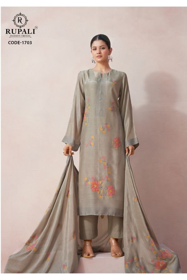 Rupali Fashion Vaani Muslin Meenakari Salwar Suit 1703