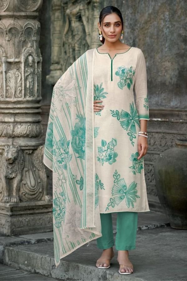 Sargam Prints Saira Linen Printed Unstitched Suit 2630 B