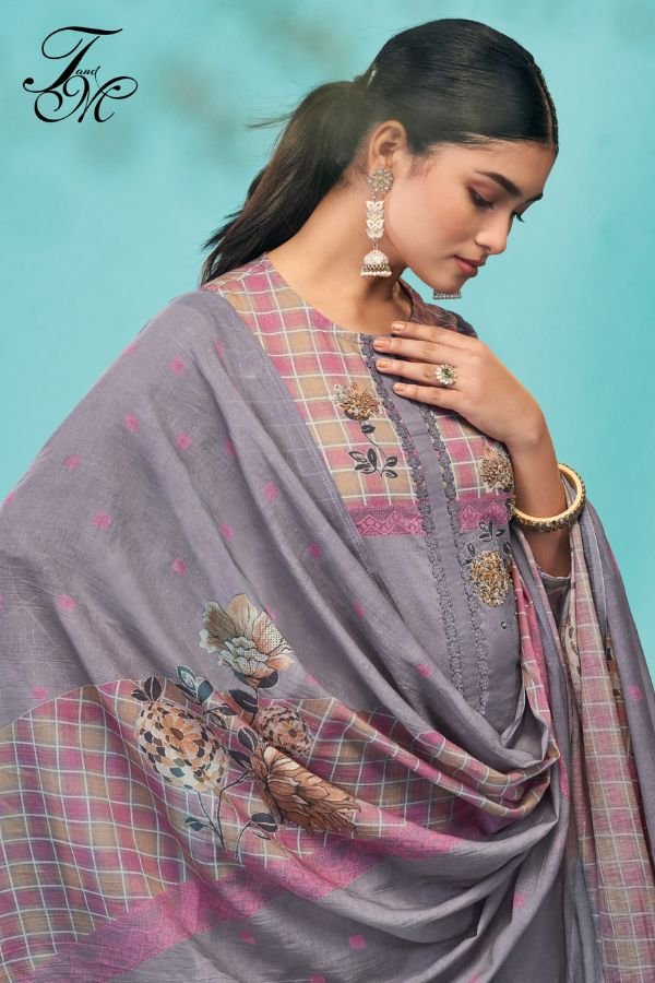 T&M Amrit Cotton Lawn Printed Salwar Suits 328
