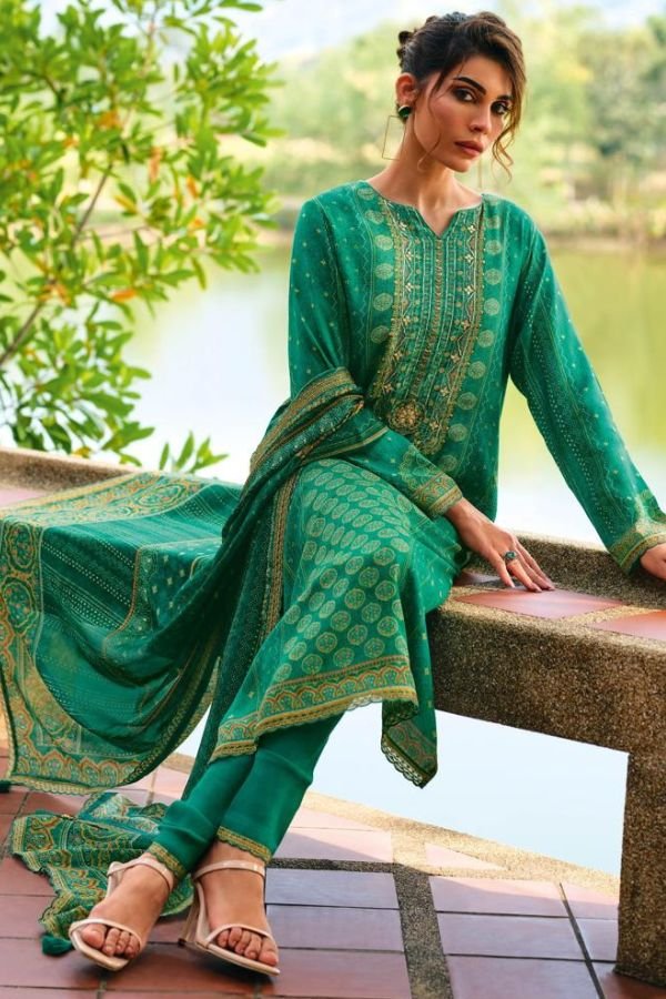 Varsha Fashion Ajrakh Vol 02 Muslin Salwar Suit AK-03