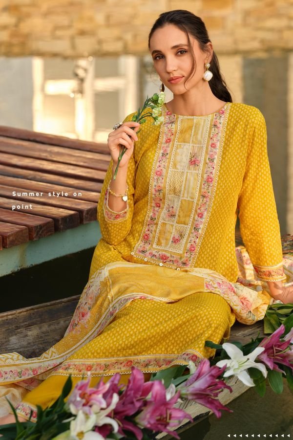 Varsha Fashions Feather Cotton Linen Printed Salwar Suit FT-01