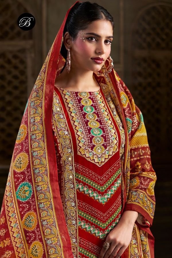 Belliza Designer Studio Musafir Rayon Suit 1042-004
