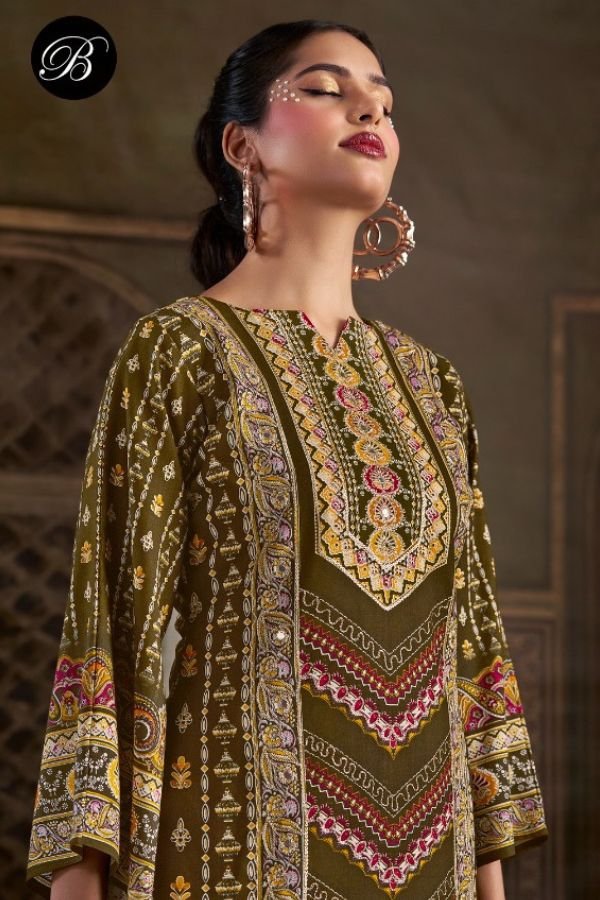 Belliza Designer Studio Musafir Rayon Suit 1042-006