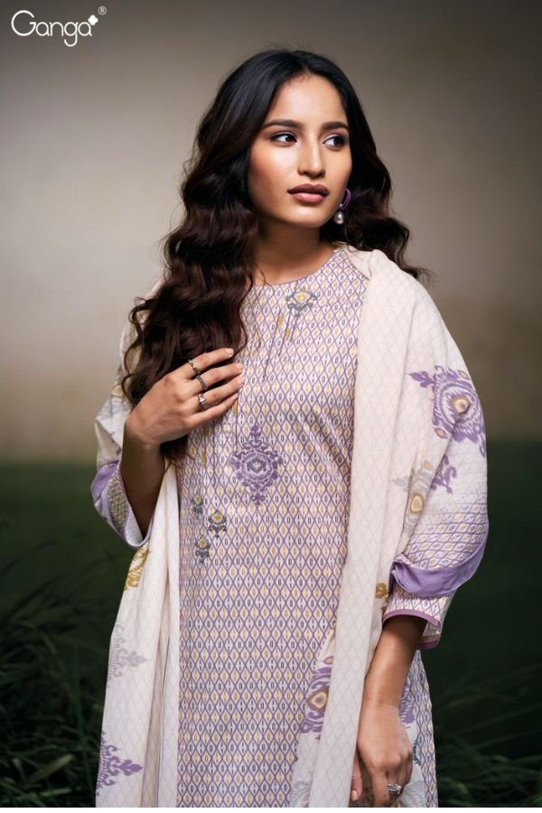 Ganga Fashion Azaria S3478 Cotton Embroidered Salwar Suit S3478-B