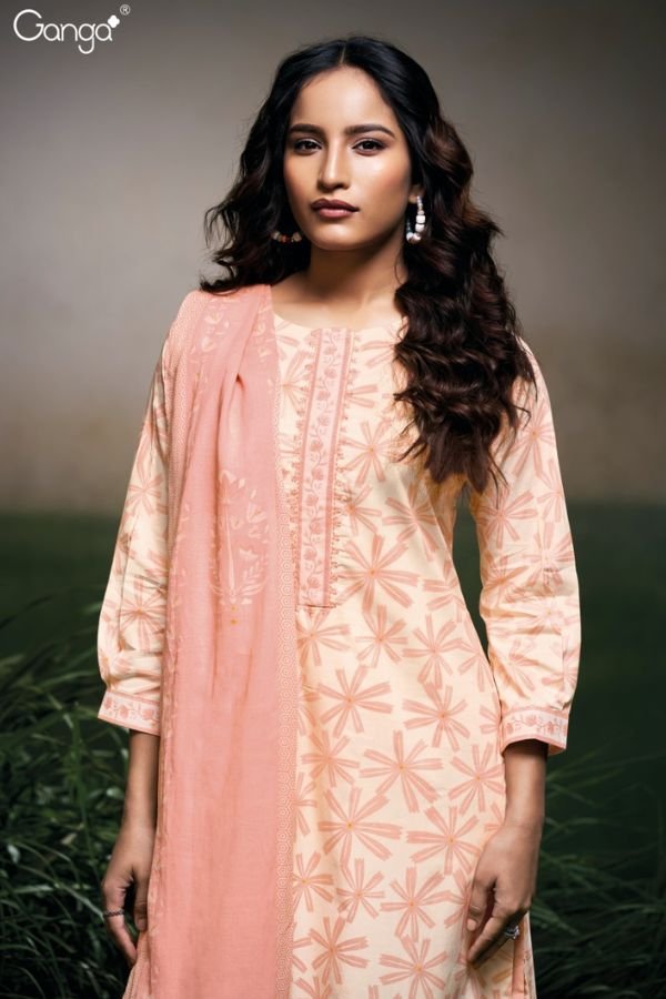 Ganga Fashion Bakita S3486 Cotton Embroidered Salwar Suit S3486-A