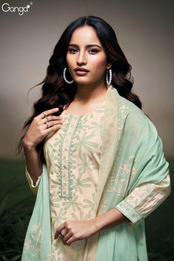 Ganga Fashion Bakita S3486 Cotton Embroidered Salwar Suit S3486-B