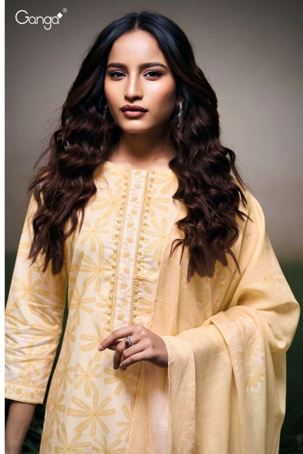 Ganga Fashion Bakita S3486 Cotton Embroidered Salwar Suit S3486-D