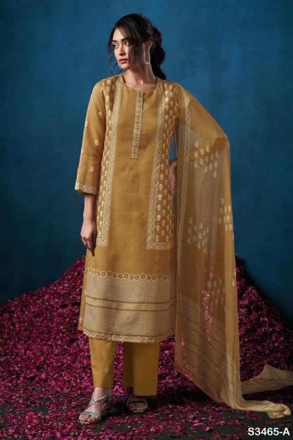 Ganga Fashion Brydan S3465 Cotton Embroidered Salwar Suit S3465-A