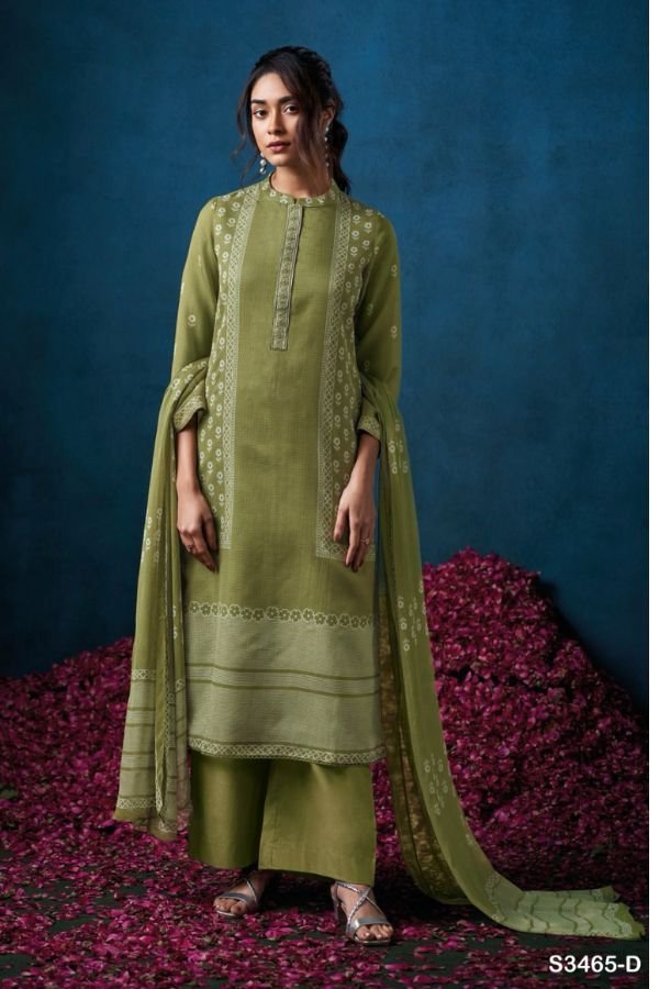 Ganga Fashion Brydan S3465 Cotton Embroidered Salwar Suit S3465-D