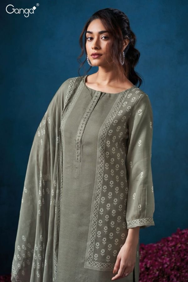 Ganga Fashion Brydan S3465 Cotton Embroidered Salwar Suit S3465-B