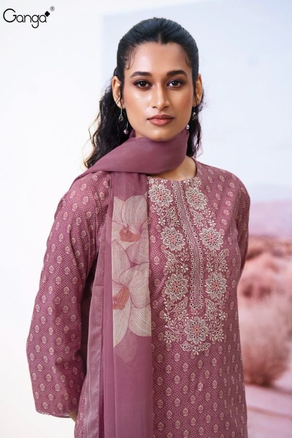 Ganga Fashion Candice S3432 Cotton Embroidered Salwar Suit S3432-B