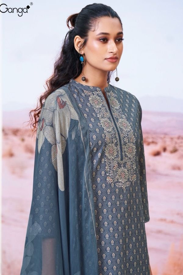 Ganga Fashion Candice S3432 Cotton Embroidered Salwar Suit S3432-C