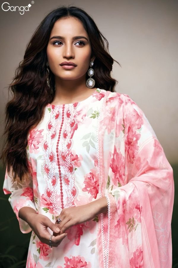 Ganga Fashion Dakota S3498 Cotton Embroidered Salwar Suit S3498-A