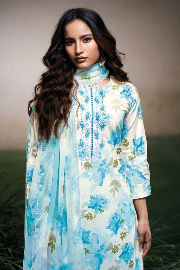 Ganga Fashion Dakota S3498 Cotton Embroidered Salwar Suit S3498-B
