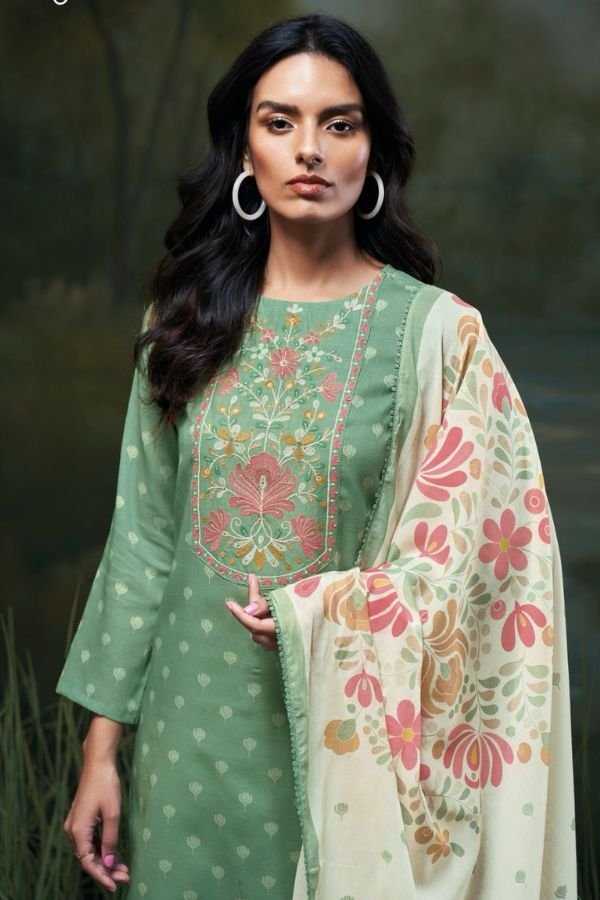 Ganga Fashion Farwa S3467 Cotton Embroidered Salwar Suit S3467-D