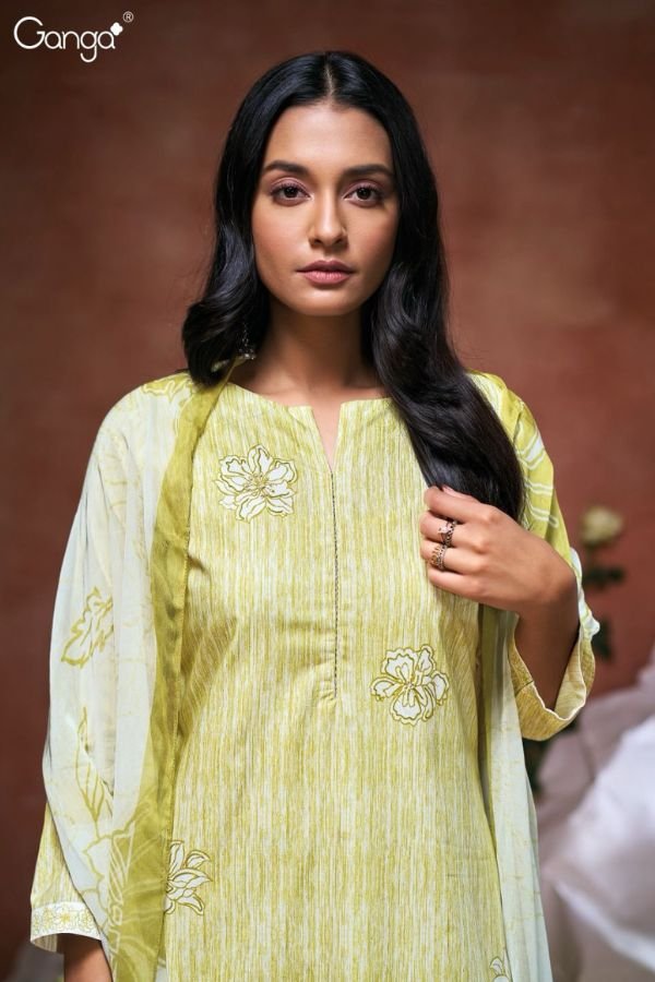 Ganga Fashion Genesis S3510 Cotton Embroidered Salwar Suit S3510-A