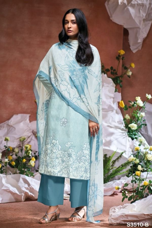 Ganga Fashion Genesis S3510 Cotton Embroidered Salwar Suit S3510-B
