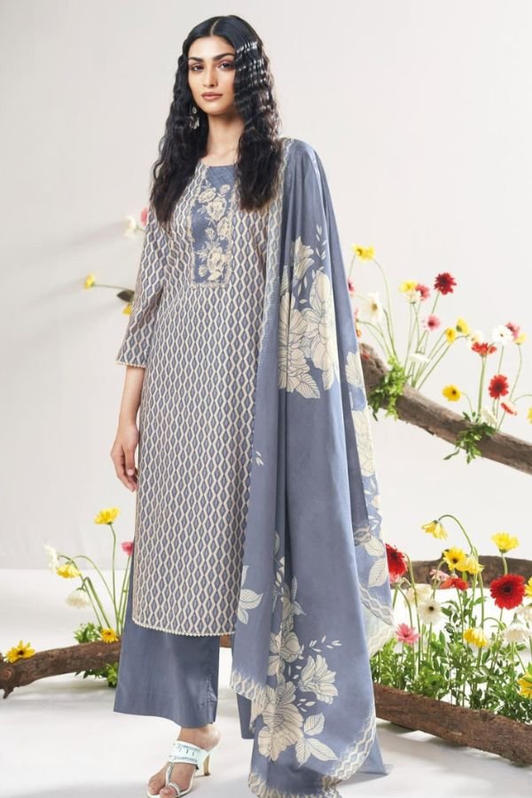 Ganga Fashion Haanya S3477 Cotton Embroidered Salwar Suit S3477-D