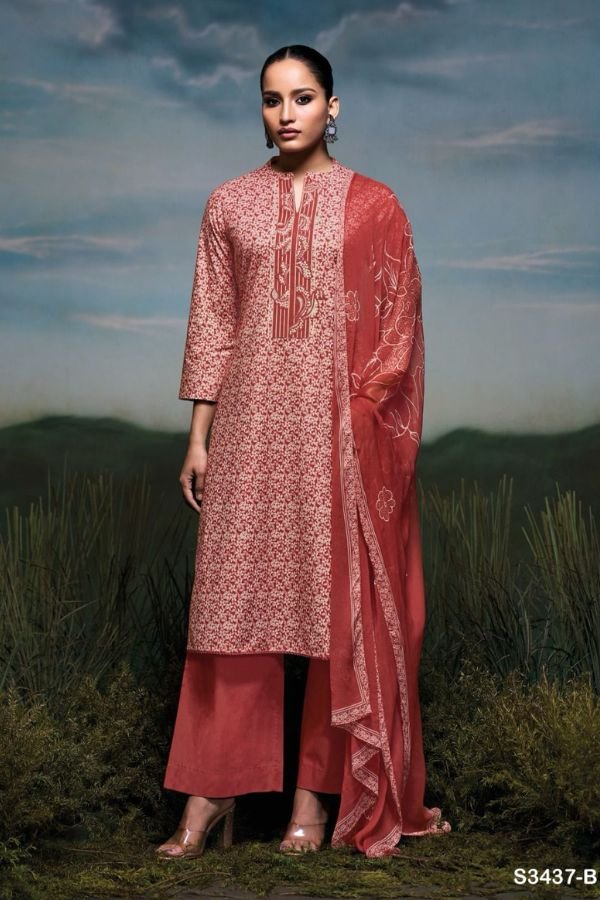 Ganga Fashion Jackie S3437 Cotton Embroidered Salwar Suit S3437-B