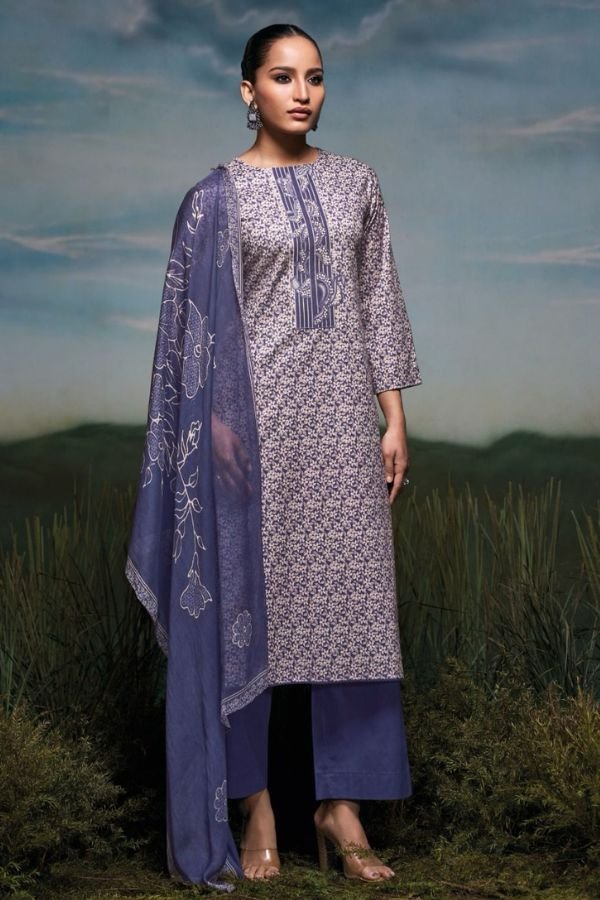 Ganga Fashion Jackie S3437 Cotton Embroidered Salwar Suit S3437-D