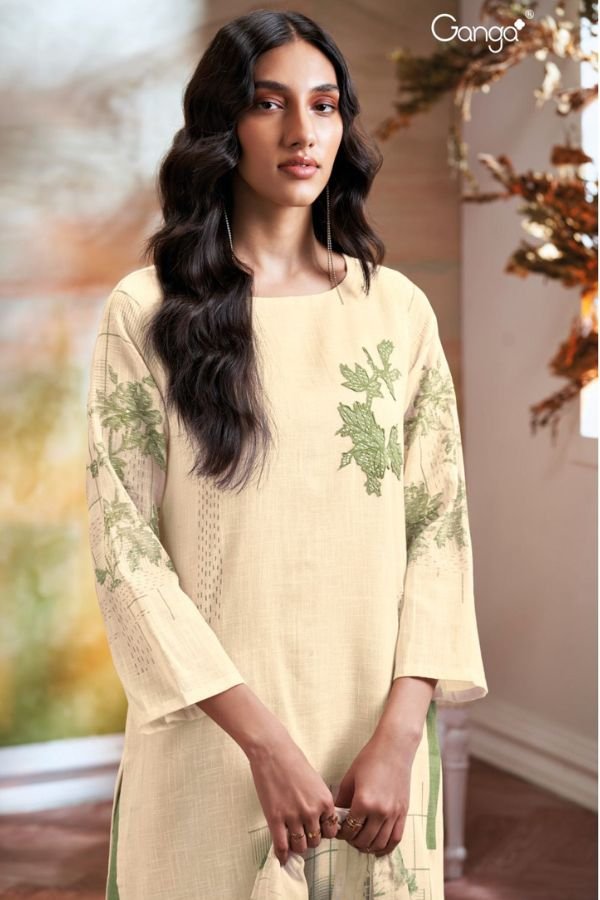 Ganga Fashion Nainika S2715 Cotton Linen Printed Salwar Suit S2715-B