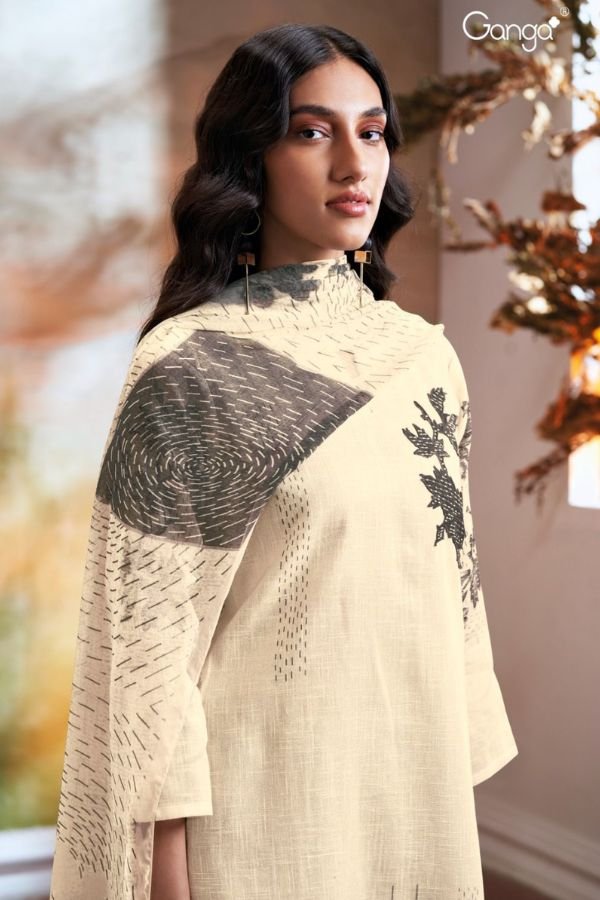 Ganga Fashion Nainika S2715 Cotton Linen Printed Salwar Suit S2715-C