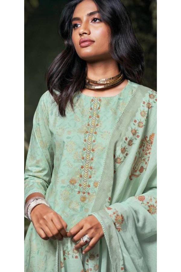 Ganga Fashion Nisrine Cotton Embroidered Salwar Suit C2263