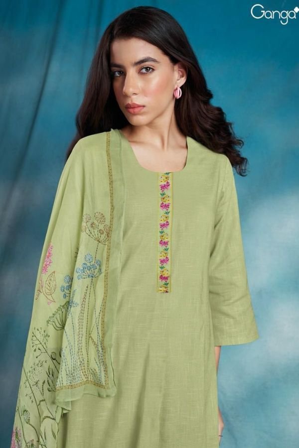 Ganga Fashion Trista S3532 Cotton Linen Salwar Suit S3532-C