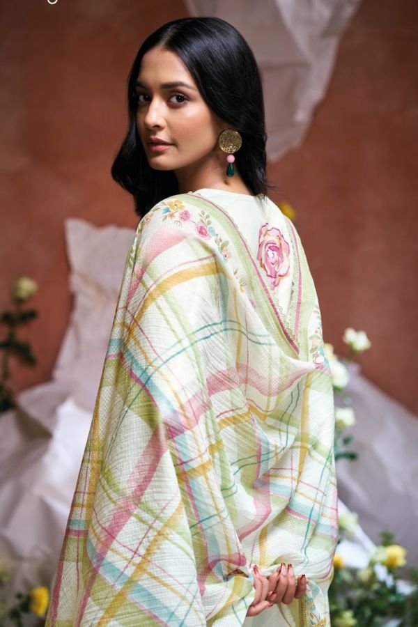 Ganga Fashions Camryn S3489 Pure Mal Cotton Unstitched Salwar Suit S3489-A