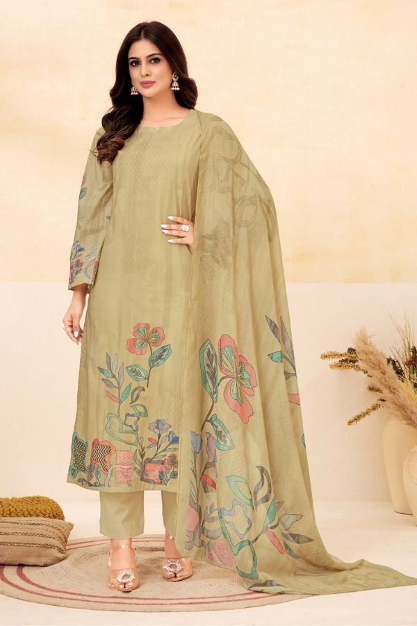 Glossy Simar Raisha Lawn Cotton Printed Salwar Suit 2017-A