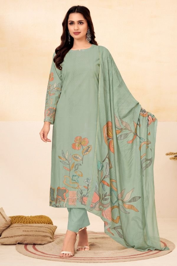 Glossy Simar Raisha Lawn Cotton Printed Salwar Suit 2017-D