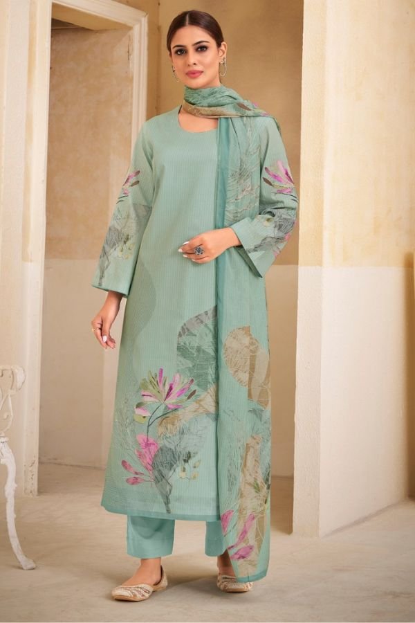 Glossy Simar Ridhima Lawn Cotton Printed Salwar Suit 2018-D