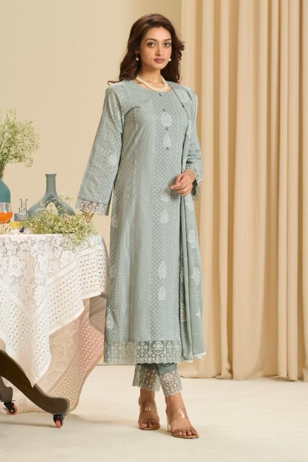 Kesar Karachi Ibadat-2 Pure Cemric Cotton Printed Suit 93001
