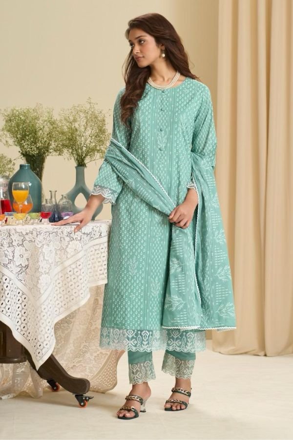 Kesar Karachi Ibadat-2 Pure Cemric Cotton Printed Suit 93004