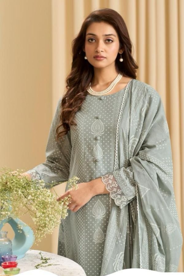 Kesar Karachi Ibadat-2 Pure Cemric Cotton Printed Suit 93001