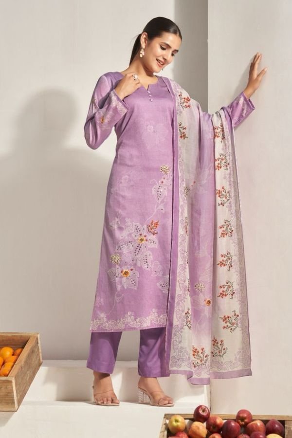Kesar Karachi Jhalak Jam Silk Printed Salwar Suit 2502