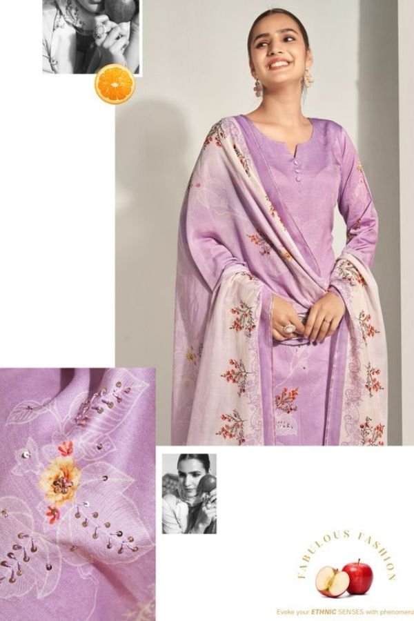 Kesar Karachi Jhalak Jam Silk Printed Salwar Suit 2502