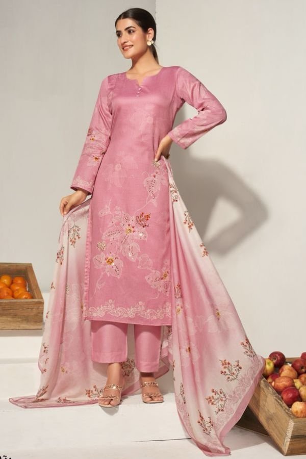 Kesar Karachi Jhalak Jam Silk Printed Salwar Suit 2503