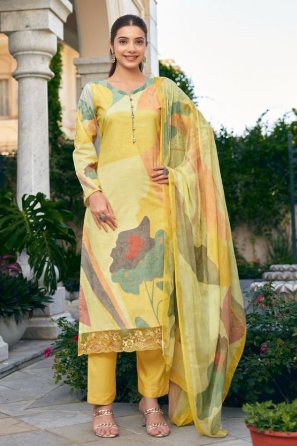 Kesar Karachi Sadiya Pure Cemric Printed Salwar Suit 2701