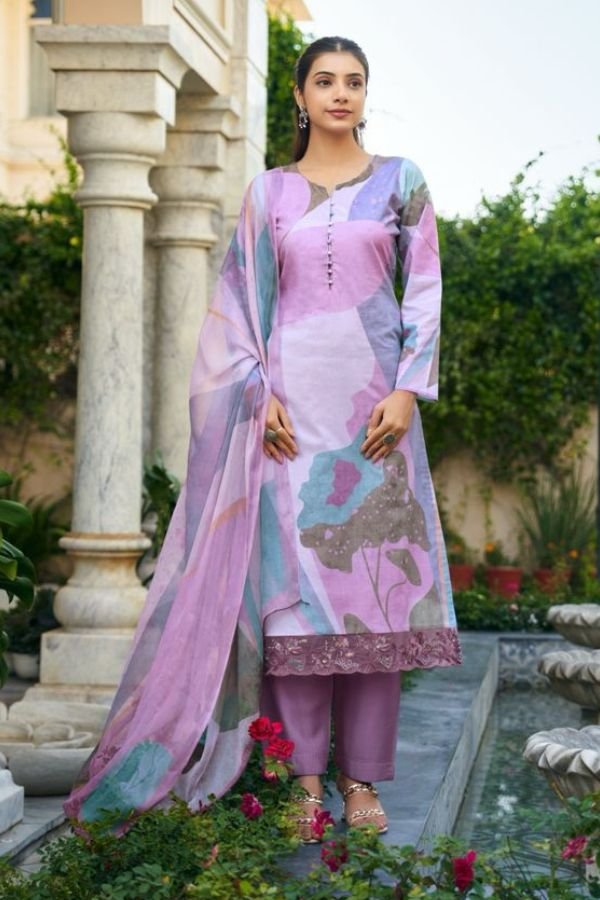 Kesar Karachi Sadiya Pure Cemric Printed Salwar Suit 2702