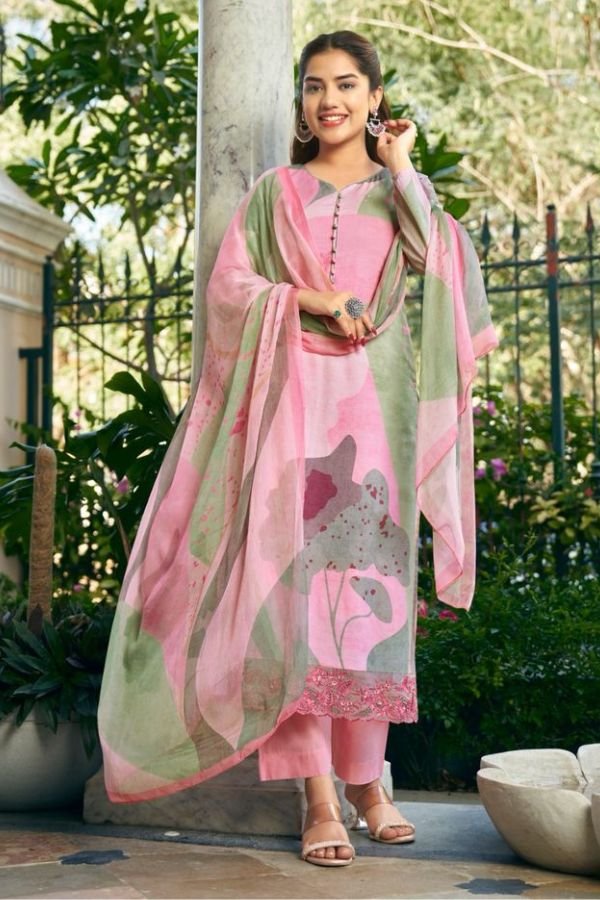 Kesar Karachi Sadiya Pure Cemric Printed Salwar Suit 2703