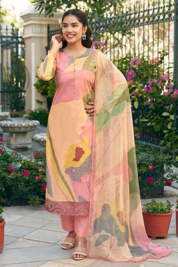 Kesar Karachi Sadiya Pure Cemric Printed Salwar Suit 2704