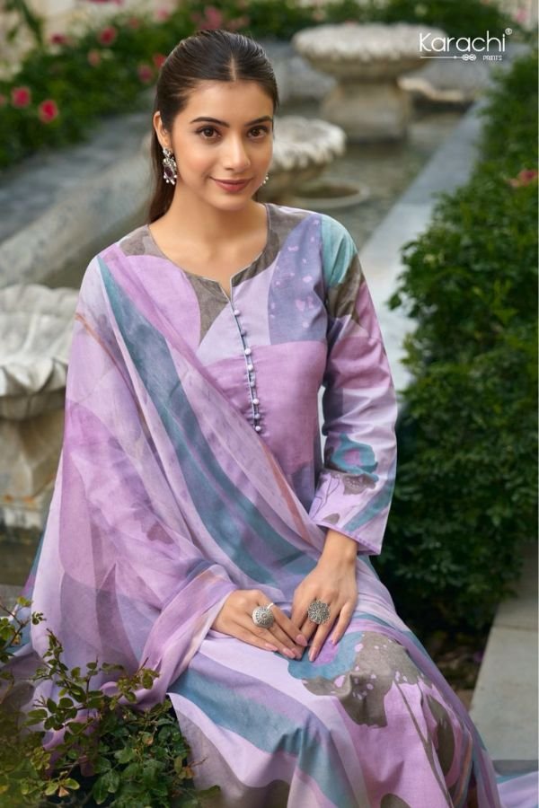 Kesar Karachi Sadiya Pure Cemric Printed Salwar Suit 2702