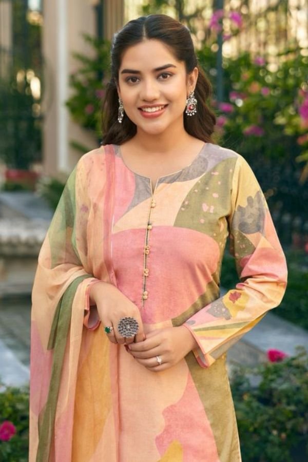 Kesar Karachi Sadiya Pure Cemric Printed Salwar Suit 2704