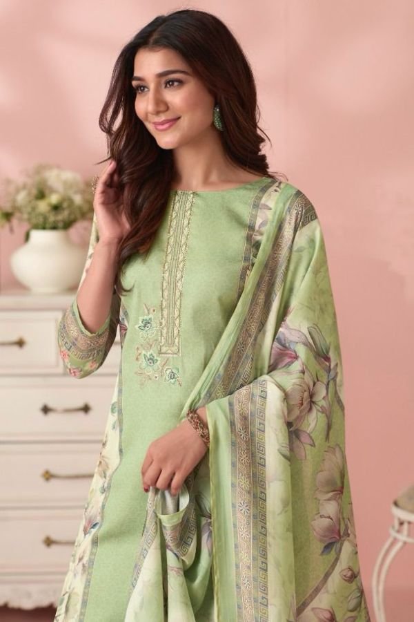 Kesar Karachi Shiana Jam Satin Printed Salwar Suit 95002