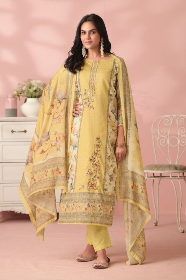 Kesar Karachi Shiana Jam Satin Printed Salwar Suit 95004