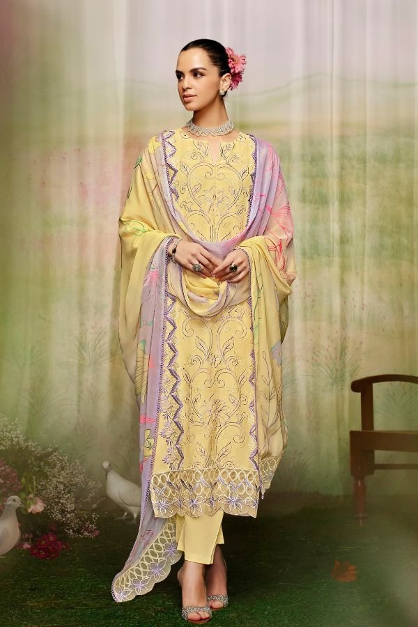 Kimora Fashion Mariyam Muslin Unstitched Ladies Suit 9611