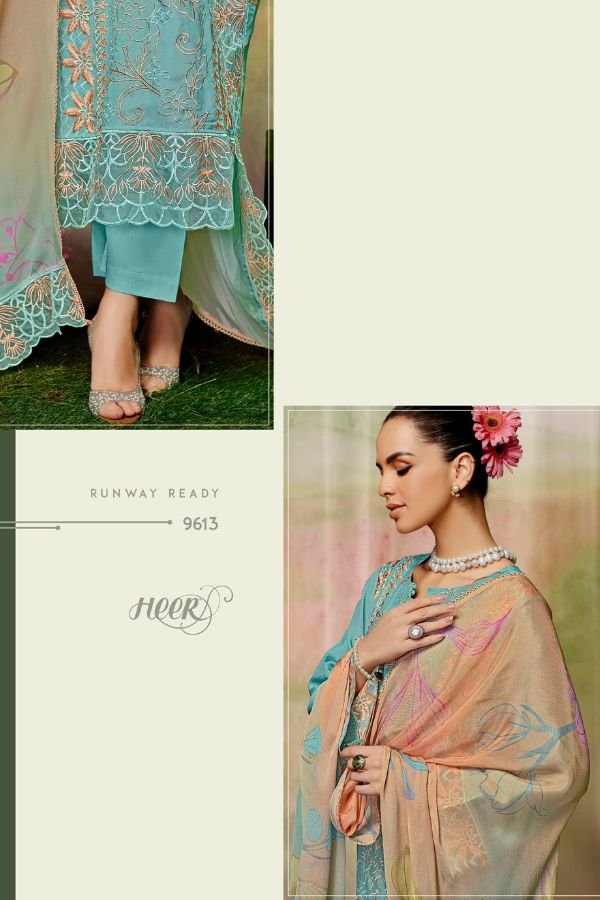 Kimora Fashion Mariyam Muslin Unstitched Ladies Suit 9613