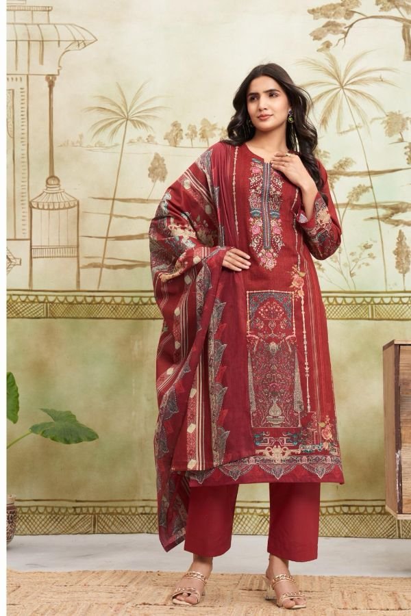 Mumtaz Arts Grace Cotton Ladies Unstitched Suits 1303